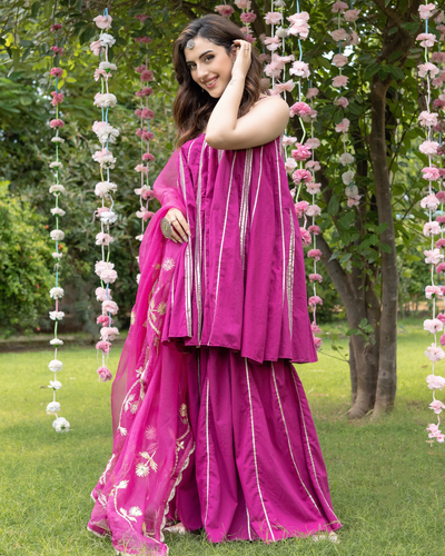Get Lilac Woven Design Kurta Set with Dupatta at ₹ 2129 | LBB Shop
